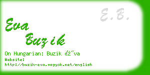 eva buzik business card